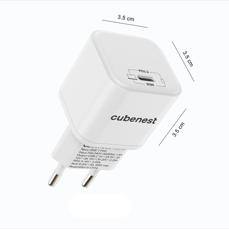 Cubenest PD GaN Nano adaptér USB-C 65W N1D65