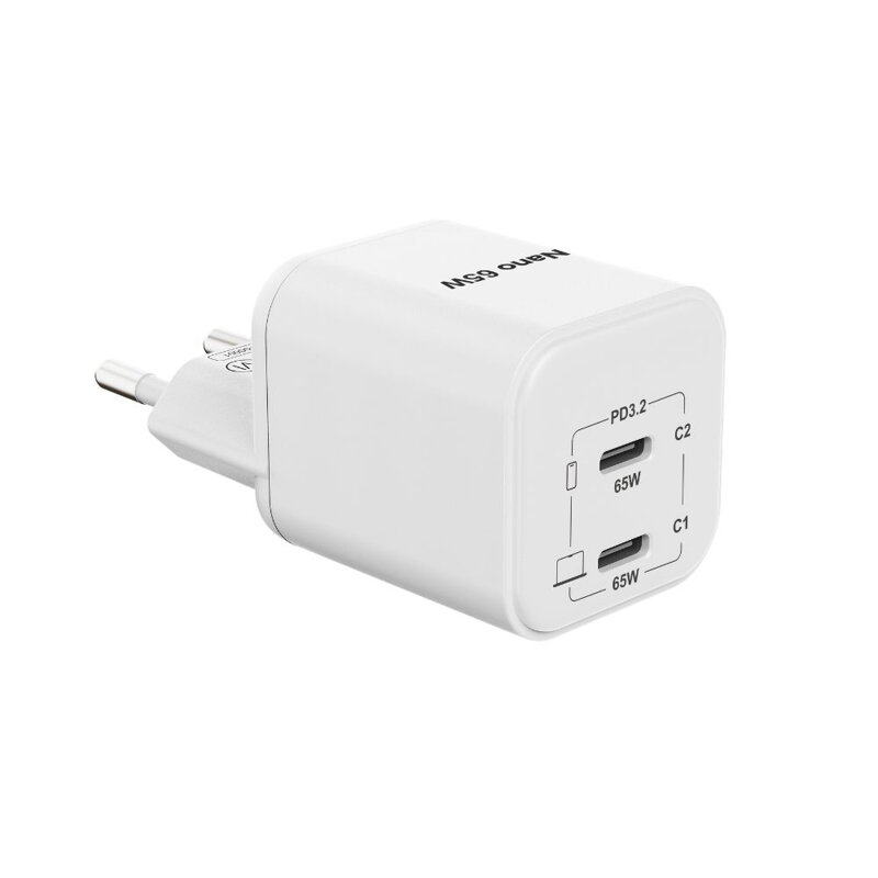 Cubenest PD GaN Nano adaptér 2xUSB-C 65W N2D65