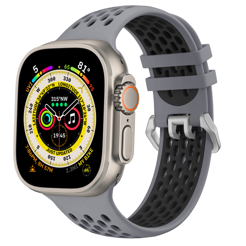 Športový remienok pre Apple Watch sivo-čierný