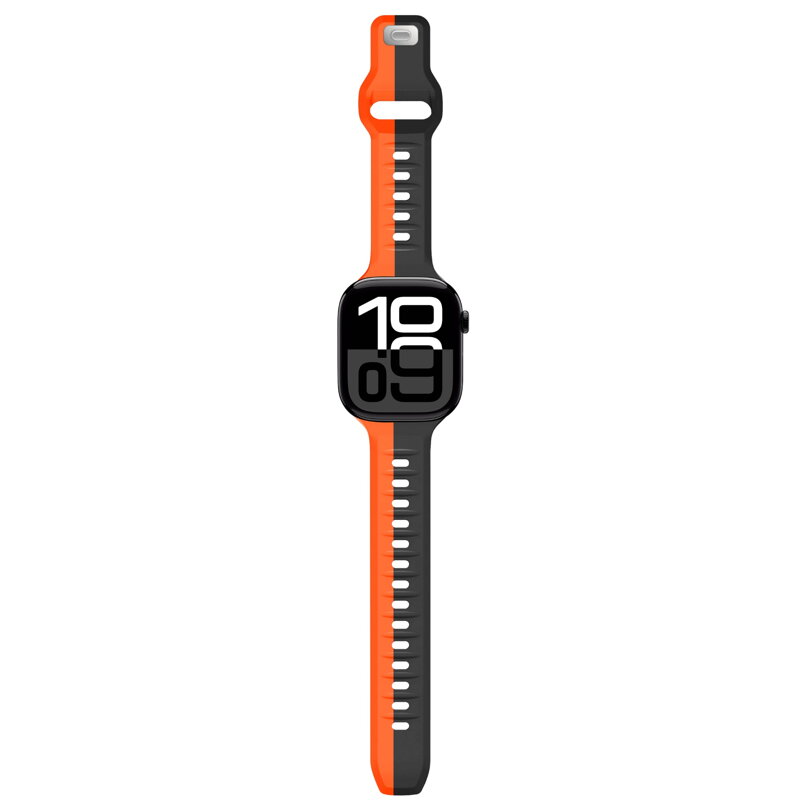 Cubenest Prémiový športový remienok na Apple Watch čierno-oranžový