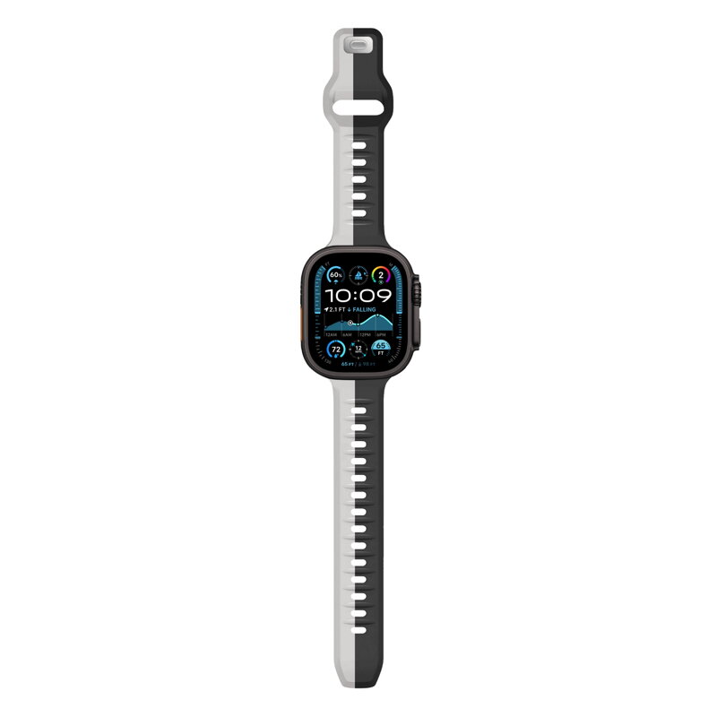 Cubenest Prémiový športový remienok na Apple Watch čierno-sivý