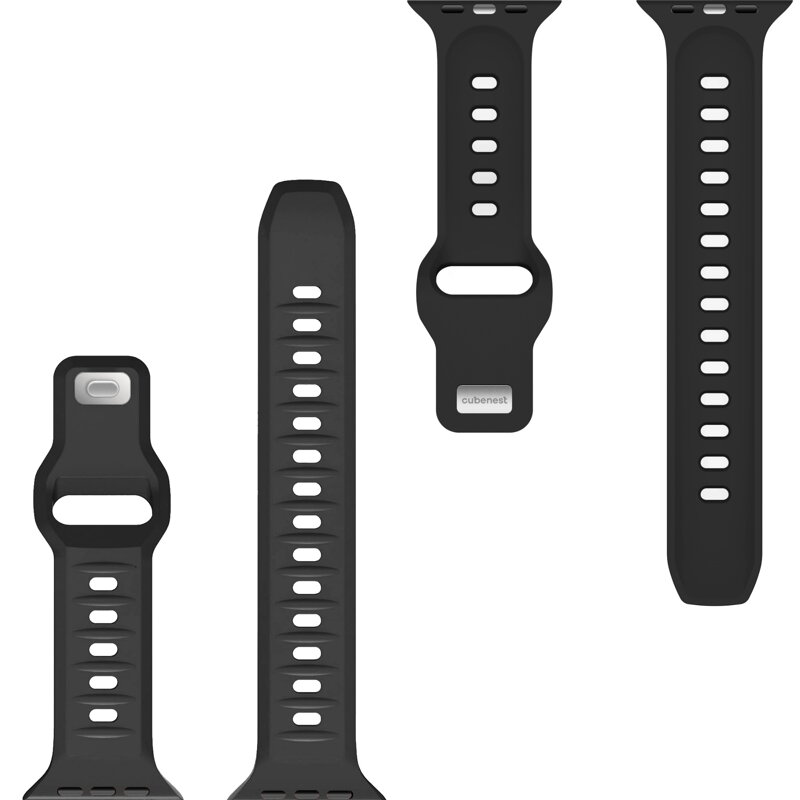 Cubenest Prémiový športový remienok na Apple Watch čierný