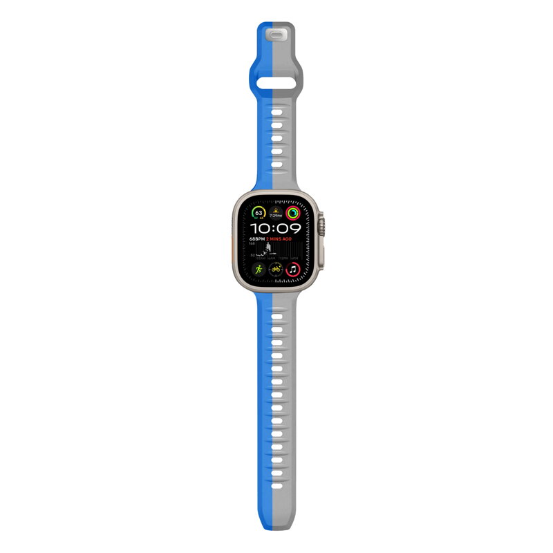 Cubenest Prémiový športový remienok na Apple Watch modro-sivý