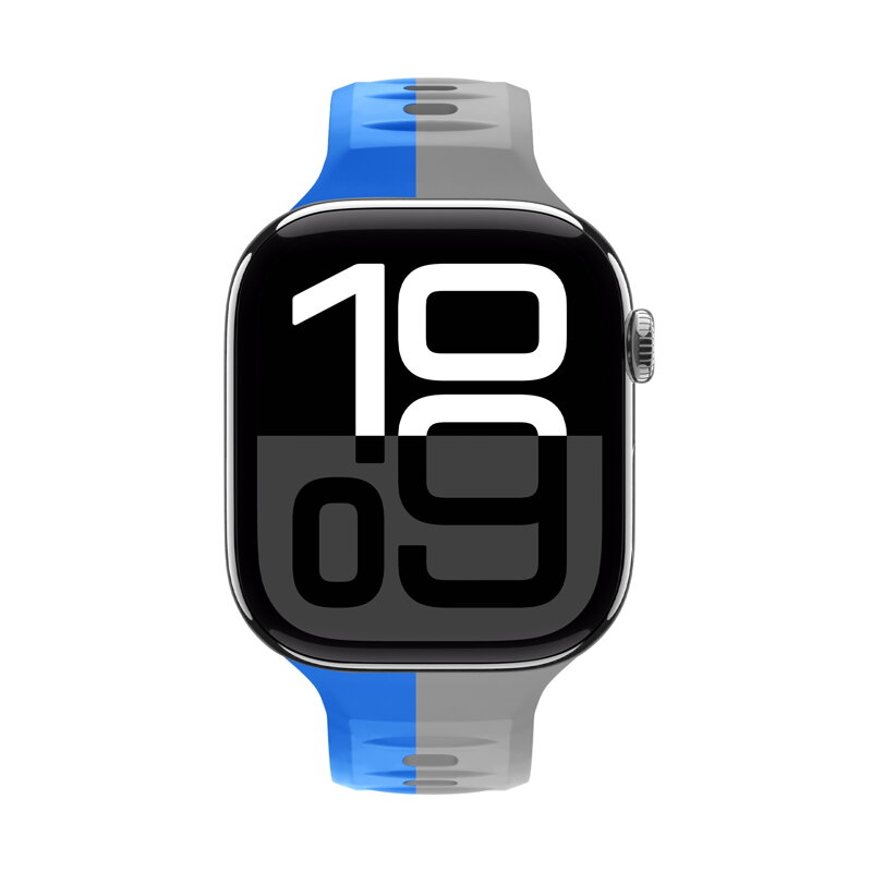 Cubenest Prémiový športový remienok na Apple Watch modro-sivý