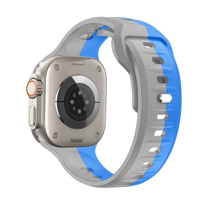 Cubenest Prémiový športový remienok na Apple Watch modro-sivý