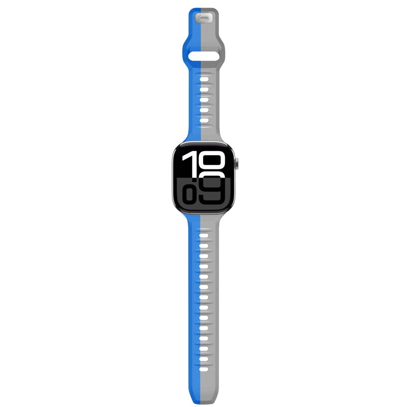 Cubenest Prémiový športový remienok na Apple Watch modro-sivý