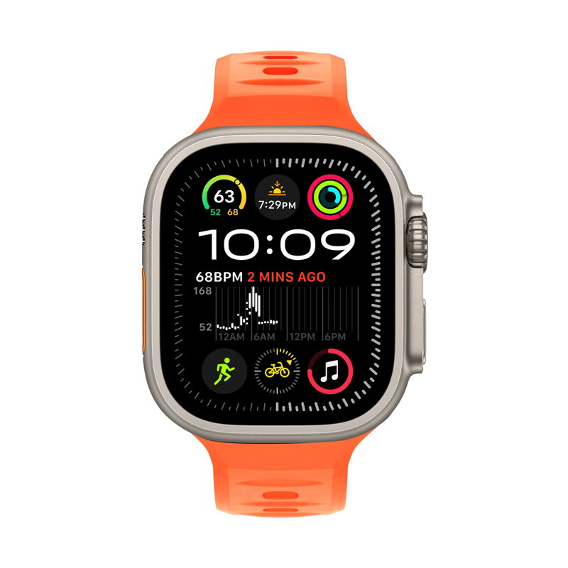 Cubenest Prémiový športový remienok na Apple Watch oranžový