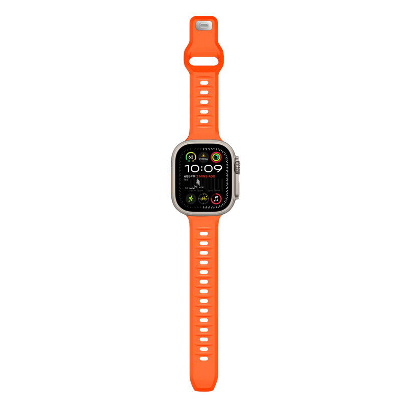 Cubenest Prémiový športový remienok na Apple Watch oranžový