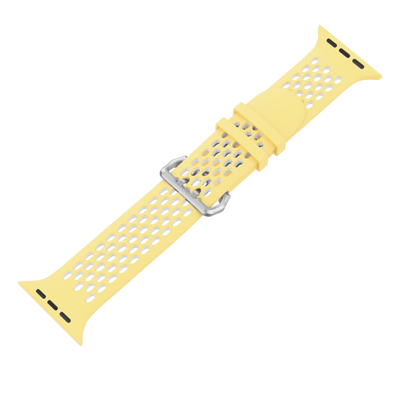 Športový remienok pre Apple Watch žlto-bielý