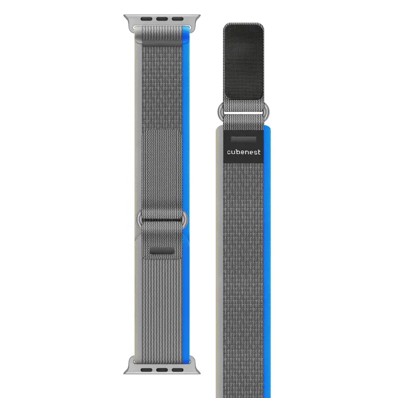 Remienok pre Apple Watch Trailový ťah sivo-modrý