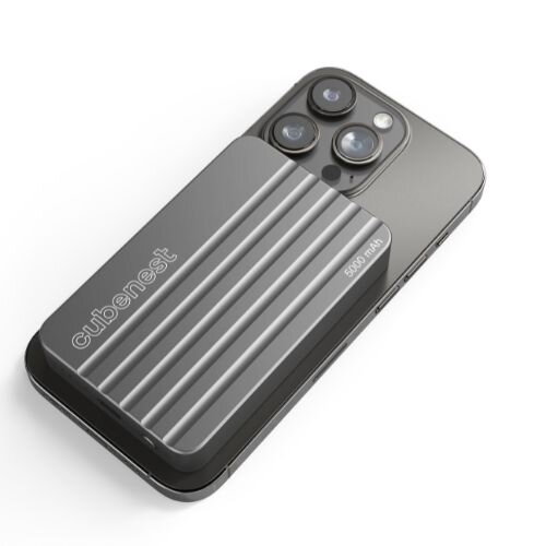 Cubenest Magnetická bezdrôtová powerbanka 5000 mAh S1B1 sivá
