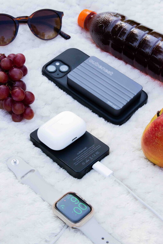 Cubenest Magnetická bezdrôtová powerbanka 5000 mAh S1B1 sivá