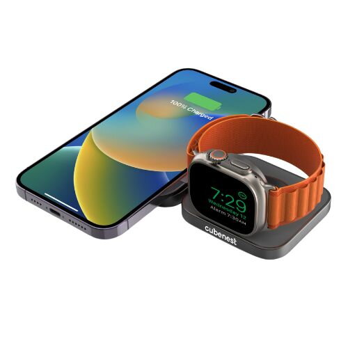 Cubenest 2v1 Skladacia bezdrôtová magnetická nabíjačka S211