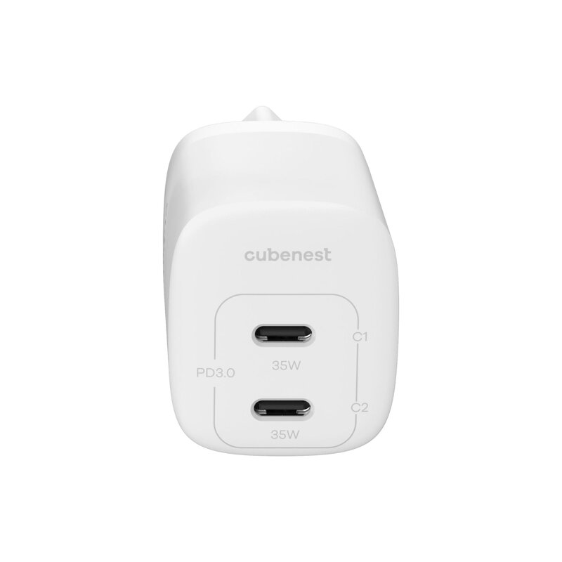 Cubenest PD GaN Nabíjačka 35W S2D1 biela