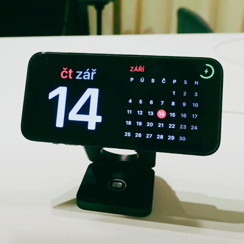 Cubenest 3v1 Skladacia bezdrôtová magnetická nabíjačka S312 Pro čierna