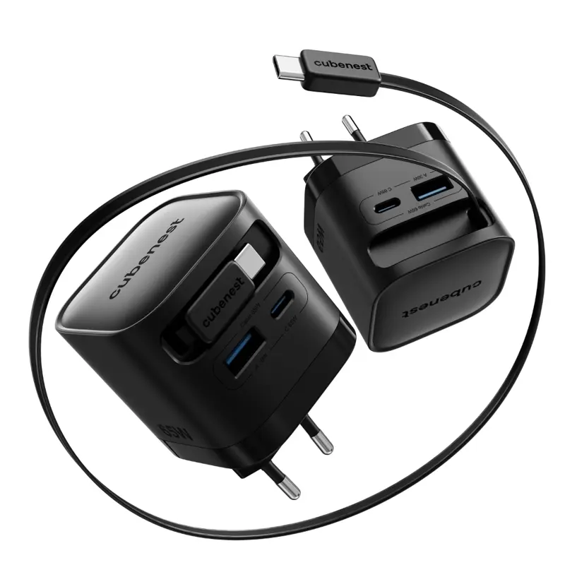 Cubenest PD GaN Nabíjačka s káblom 65W S3D2