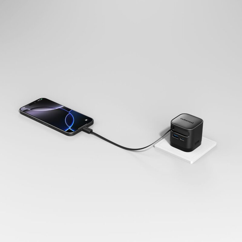 Cubenest PD GaN Nabíjačka s káblom 65W S3D2