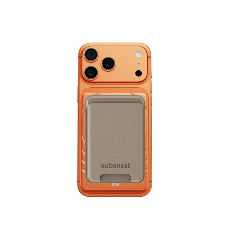 Cubenest Qi2 Magnetická bezdrôtová powerbanka SlimDual 5000 mAh SQ1B3D oranžová