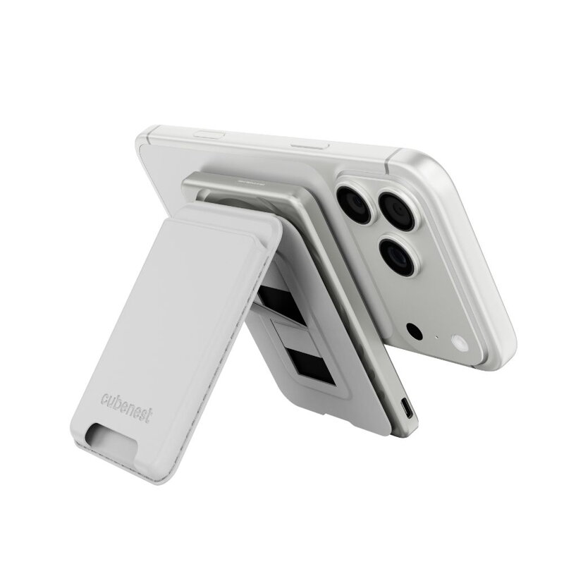 Cubenest Qi2 Magnetická bezdrôtová powerbanka SlimDual 5000 mAh SQ1B3D strieborná