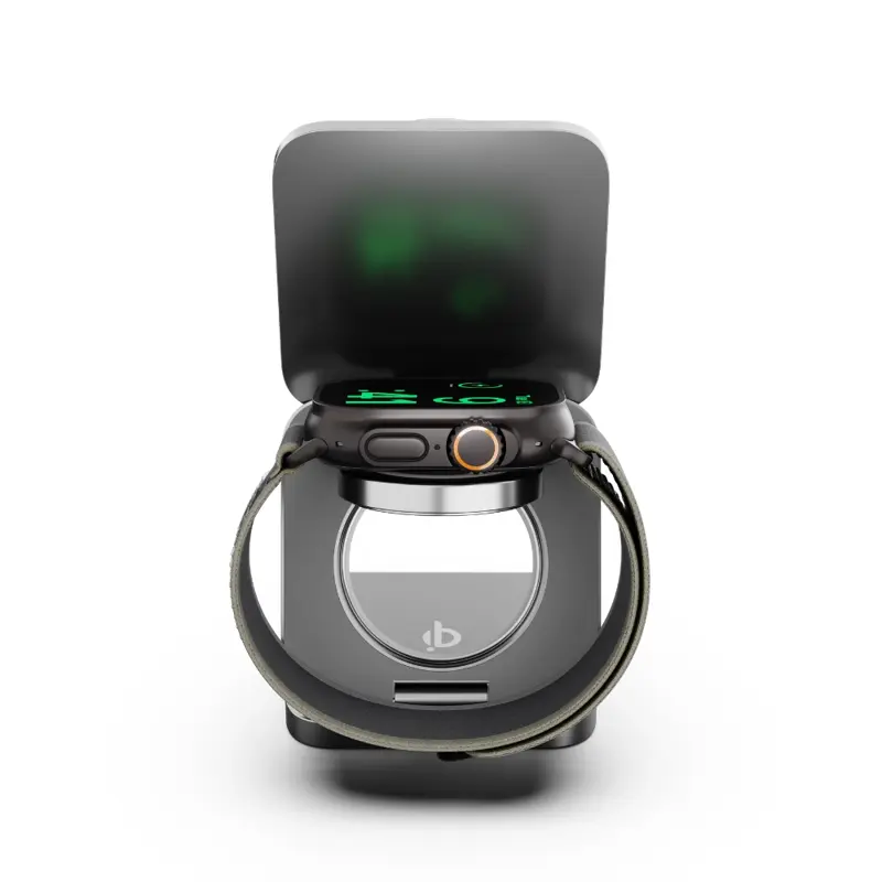 Cubenest 3v1 Qi2.2 Skladacia bezdrôtová magnetická nabíjačka SQ312 Ultra sivá