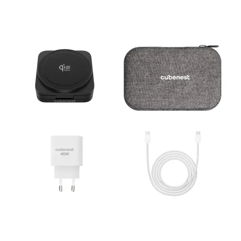 Qi2.2 Skladacia MagSafe nabíjačka 3v1