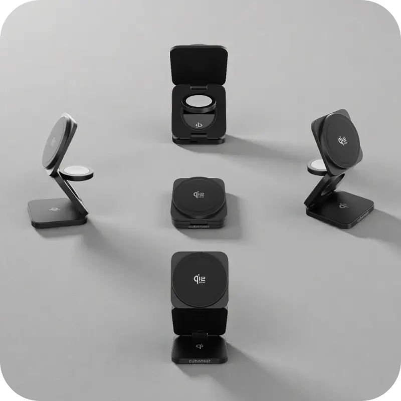 Qi2.2 Skladacia MagSafe nabíjačka 3v1