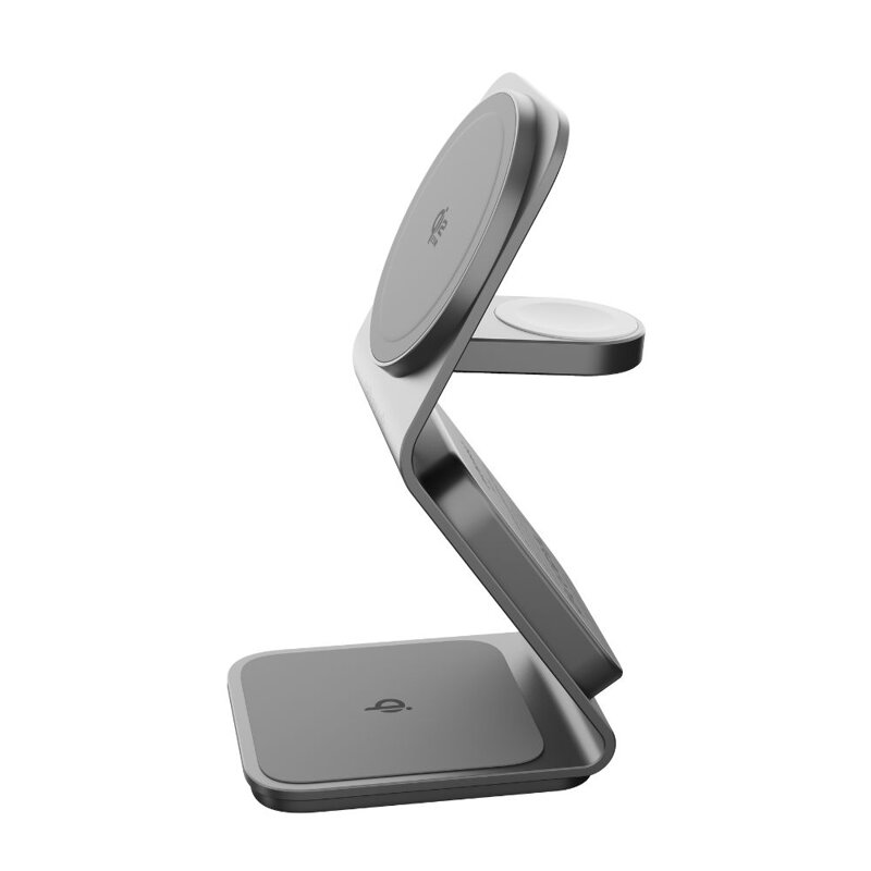 Cubenest 3v1 Qi2.2 Bezdrôtová magnetická nabíjačka SQ314 sivá