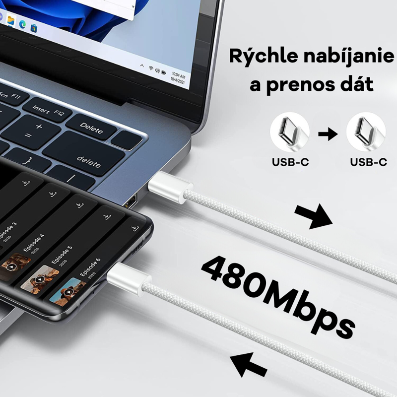 Cubenest USB-C/USB-C kábel 60W 1m 1ks
