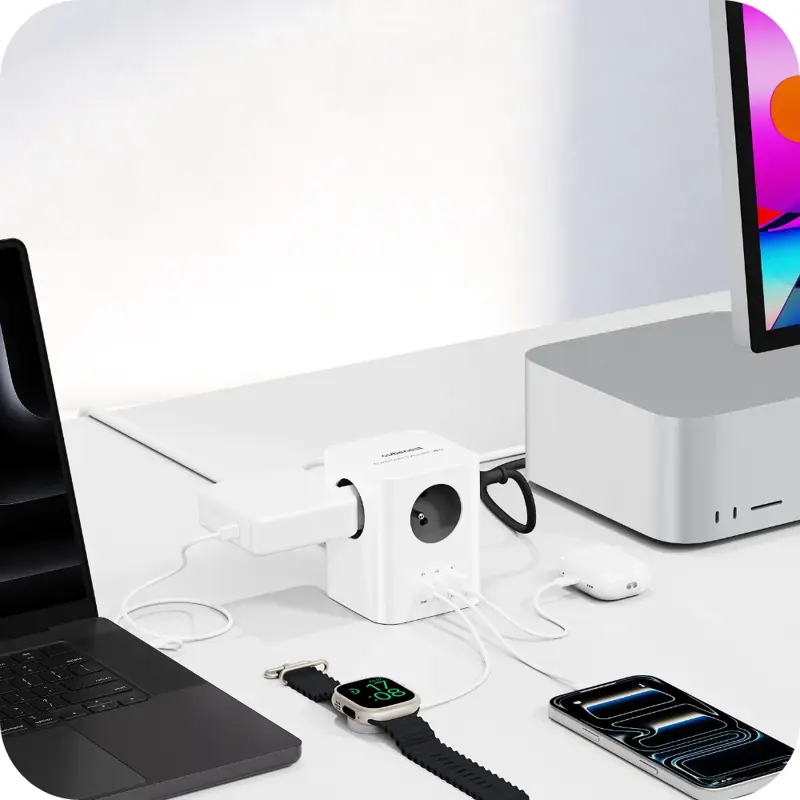 Cubenest PowerCube Extended USB A+C PD 30 W 1,5 m šedá