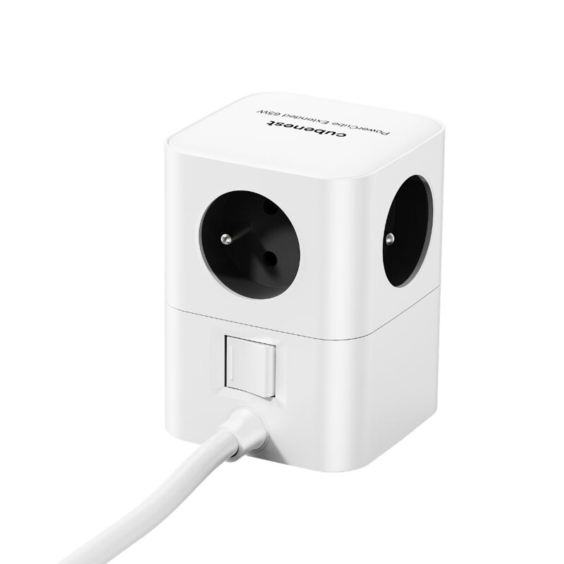 Cubenest PowerCube Extended USB A+C PD 20 W 1,5 m sivá