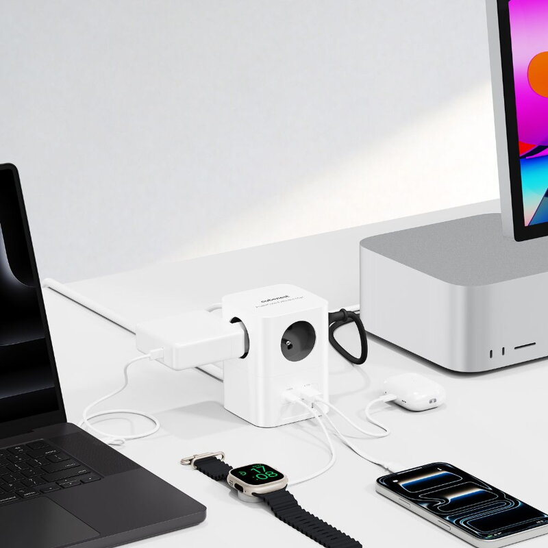 Cubenest PowerCube Extended USB A+C PD 20 W 1,5 m sivá