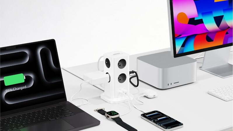 Cubenest PowerCube Extended USB A+C PD 20 W 1,5 m sivá
