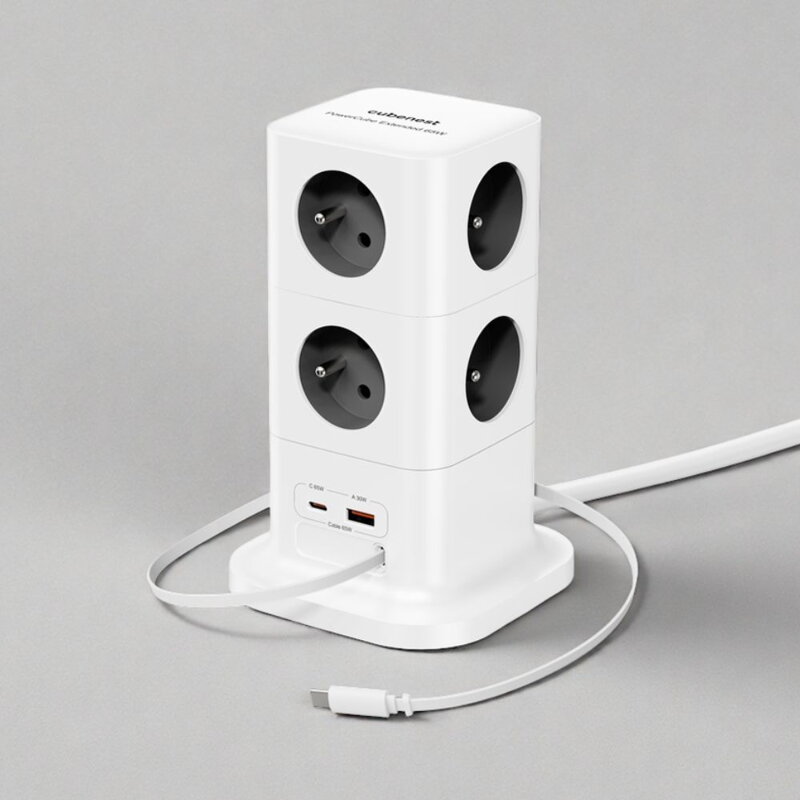 Cubenest PowerCube Extended USB A+C PD 20 W 1,5 m sivá