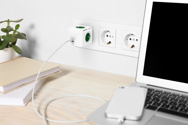 Cubenest PowerCube Original USB A+C PD 20 W zelená