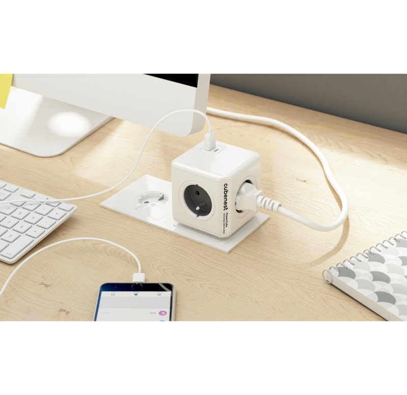 Cubenest PowerCube Original USB A+C PD 20 W sivá